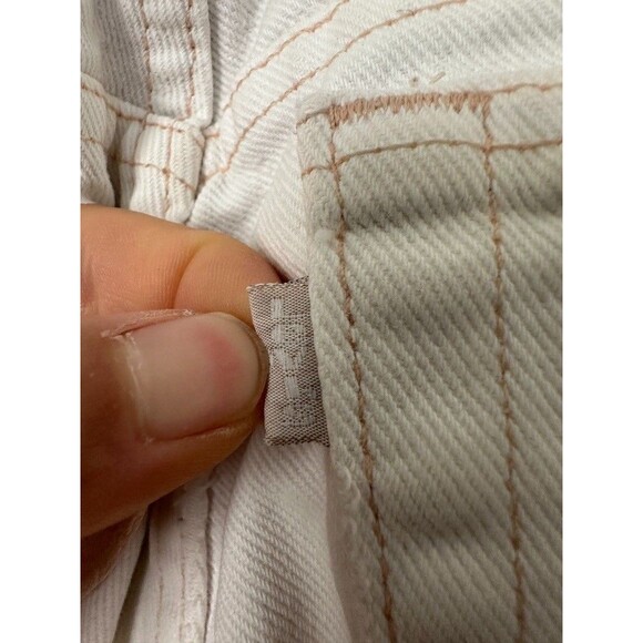 Levi's Lowcut Silver Tab Vintage Jeans White Zip Fly Straight Leg Cotton Size 28 - Picture 9 of 11